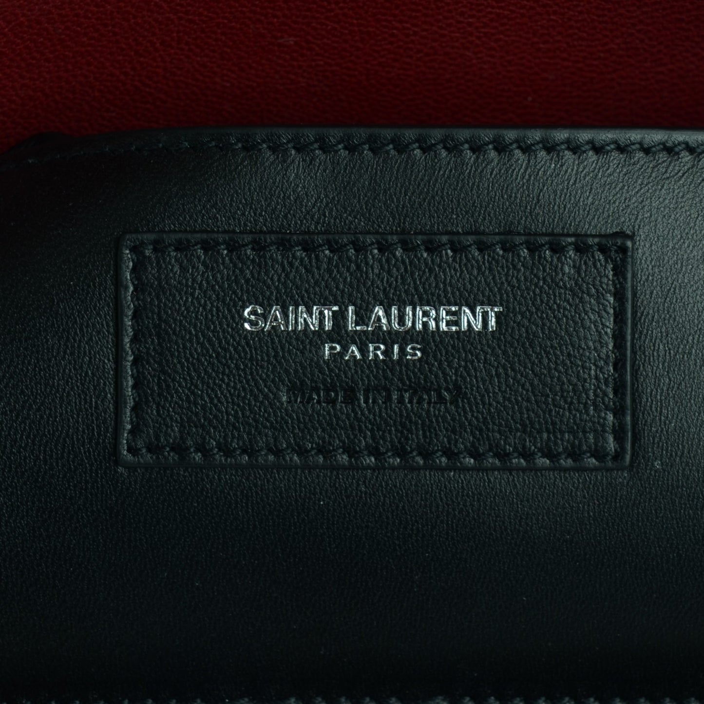 Sheepskin Matelasse Chevron Large Monogram Satchel Oxblood