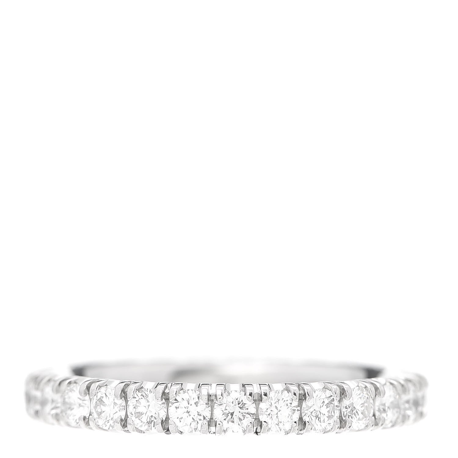 Cartier Platinum Diamond 2.6mm Etincelle de Wedding Band Ring 50 5.25 3 of 6