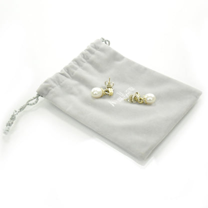 David Yurman Pave Diamond and Tahitian Pearl Earrings 5 of 6