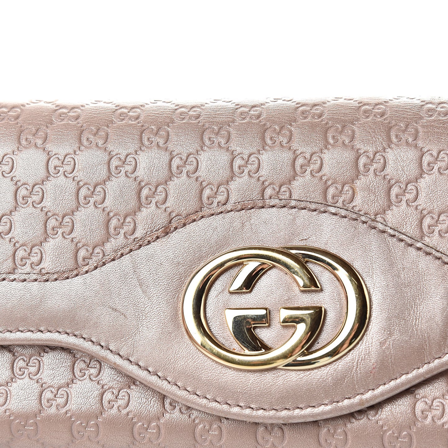 Metallic Soft Microguccissima Sukey Continental Wallet Dark Cipria