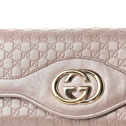 Gucci Metallic Soft Microguccissima Sukey Continental Wallet Dark Cipria 14 of 14