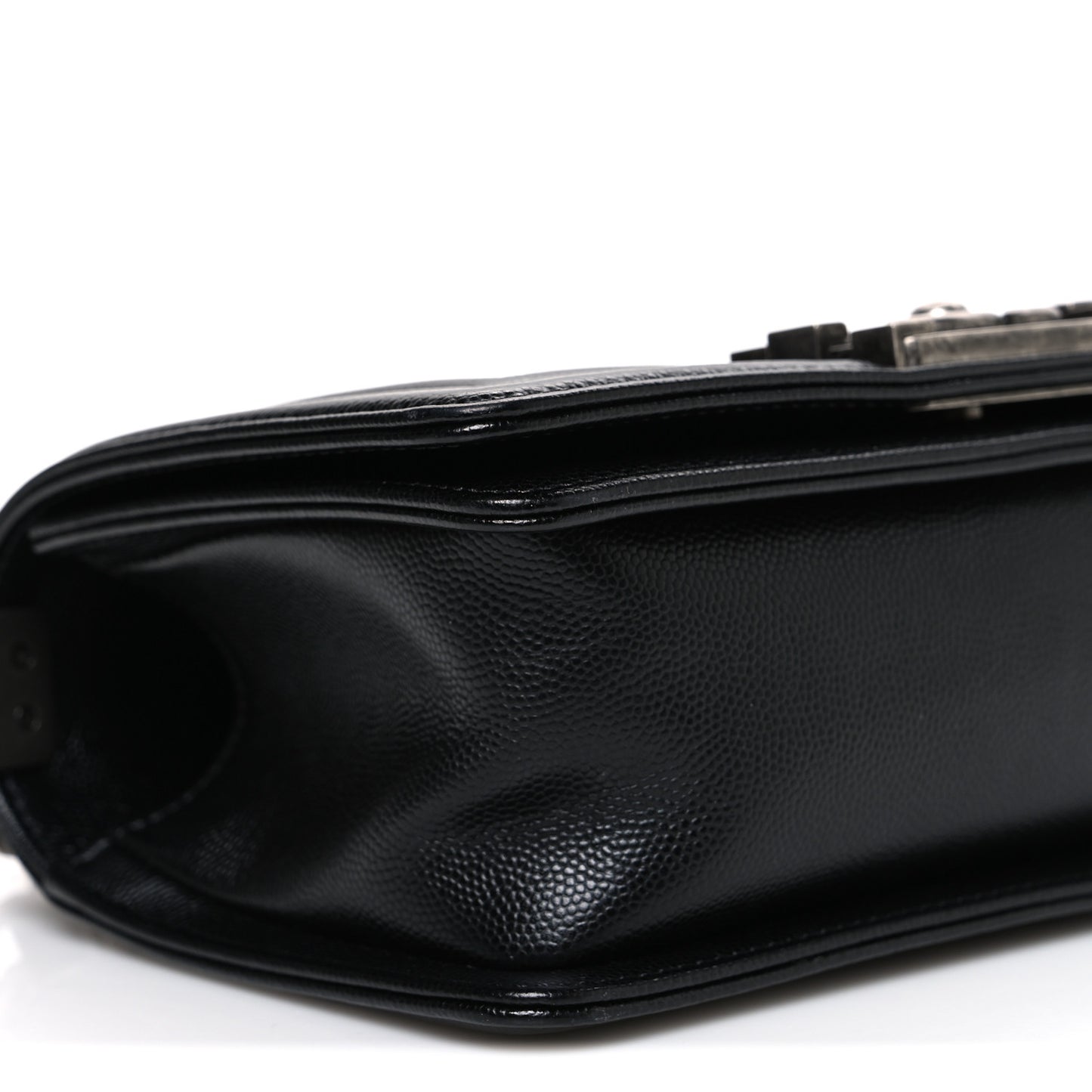 Caviar Quilted Small Boy Flap Black