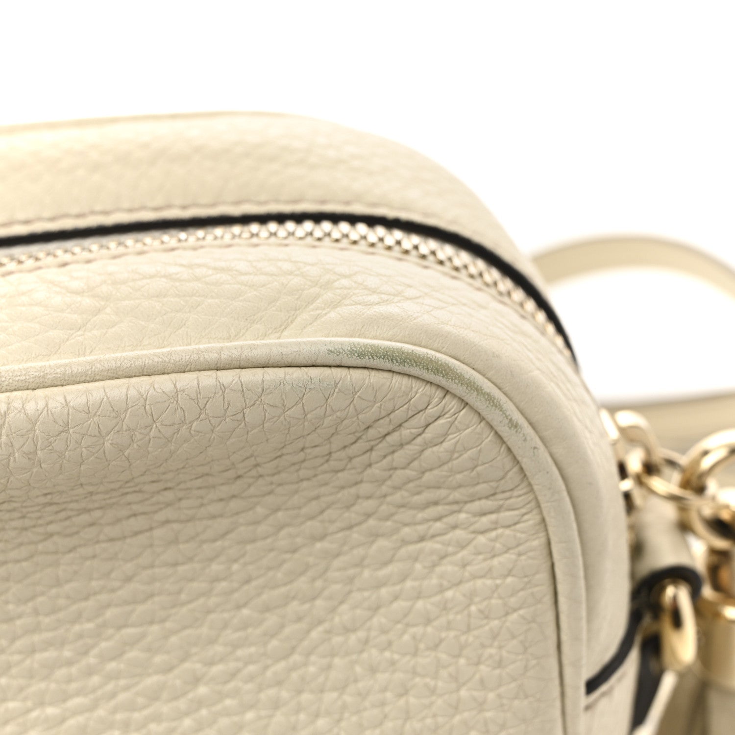 Gucci Pebbled Calfskin Small Soho Disco Bag Off White 12 of 15