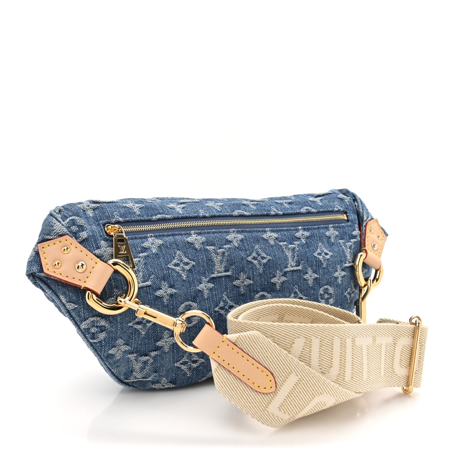 Louis Vuitton Monogram Denim High Rise Bumbag Blue 3 of 9