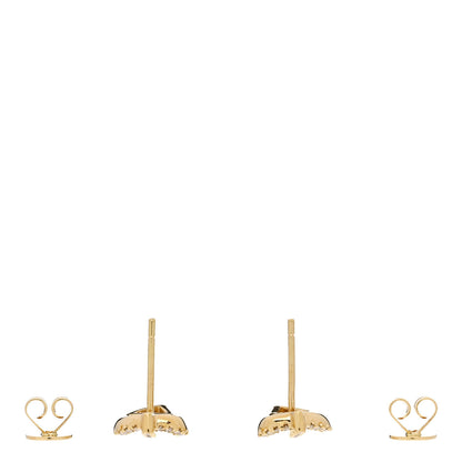 Anita Ko 18K Yellow Gold Diamond Small Palm Leaf Stud Earrings 3 of 4