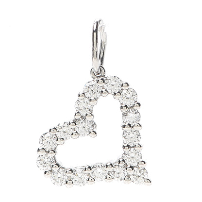 Tiffany Platinum Diamond Mini Heart Charm 1 of 4
