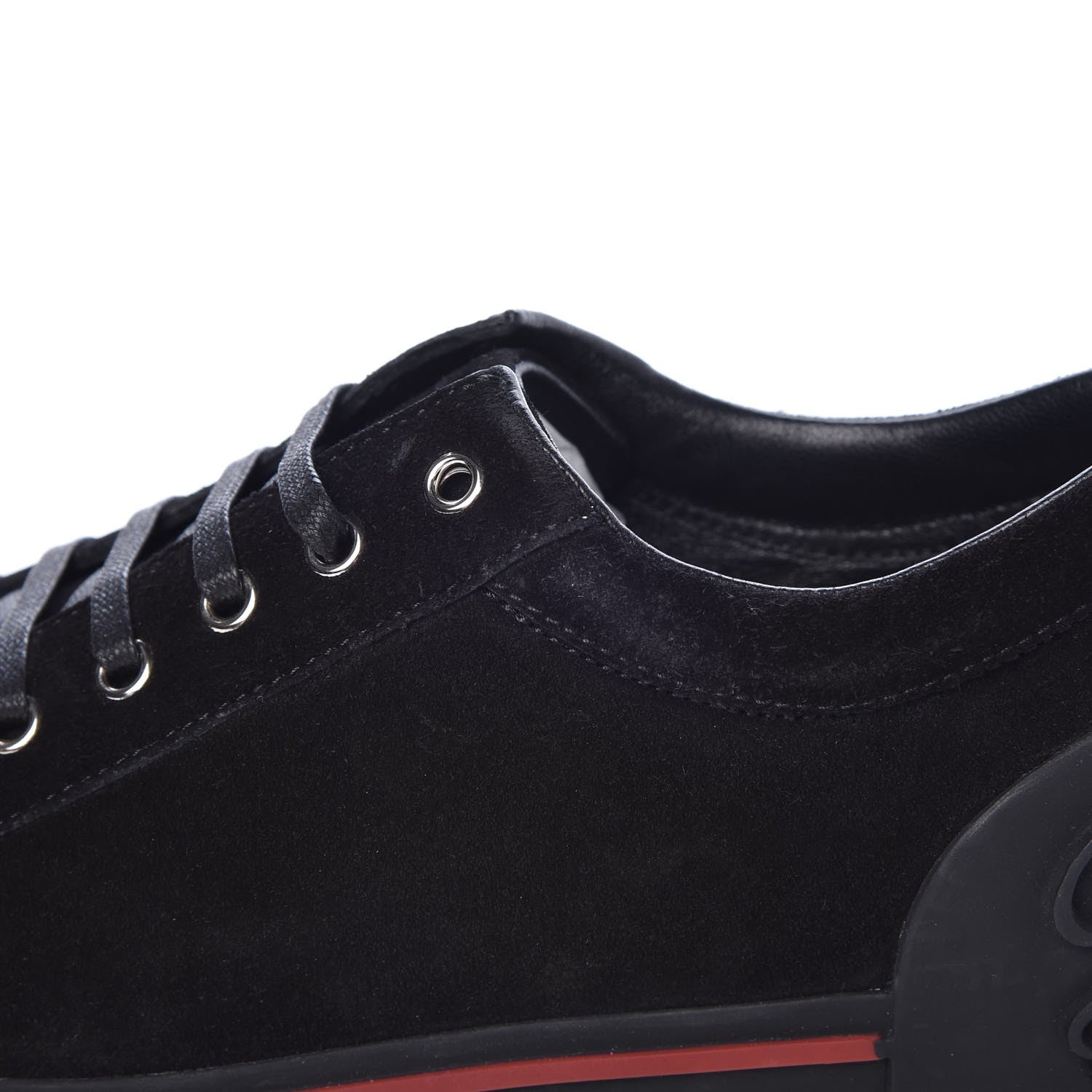 Gucci Softy Tek Suede Womens Low Top Sneakers 39.5 Black 9 of 10