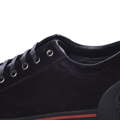 Gucci Softy Tek Suede Womens Low Top Sneakers 39.5 Black 9 of 10
