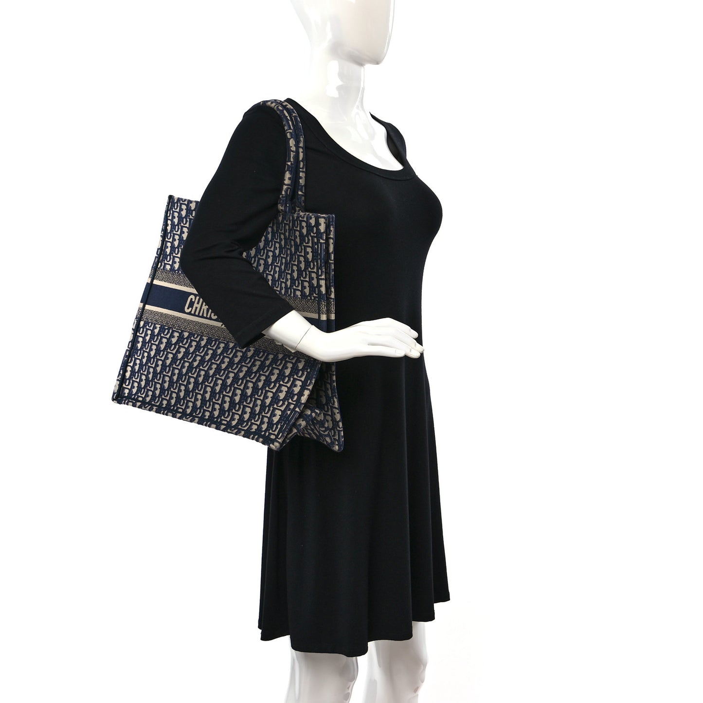 Oblique Large Book Tote Blue Multicolor