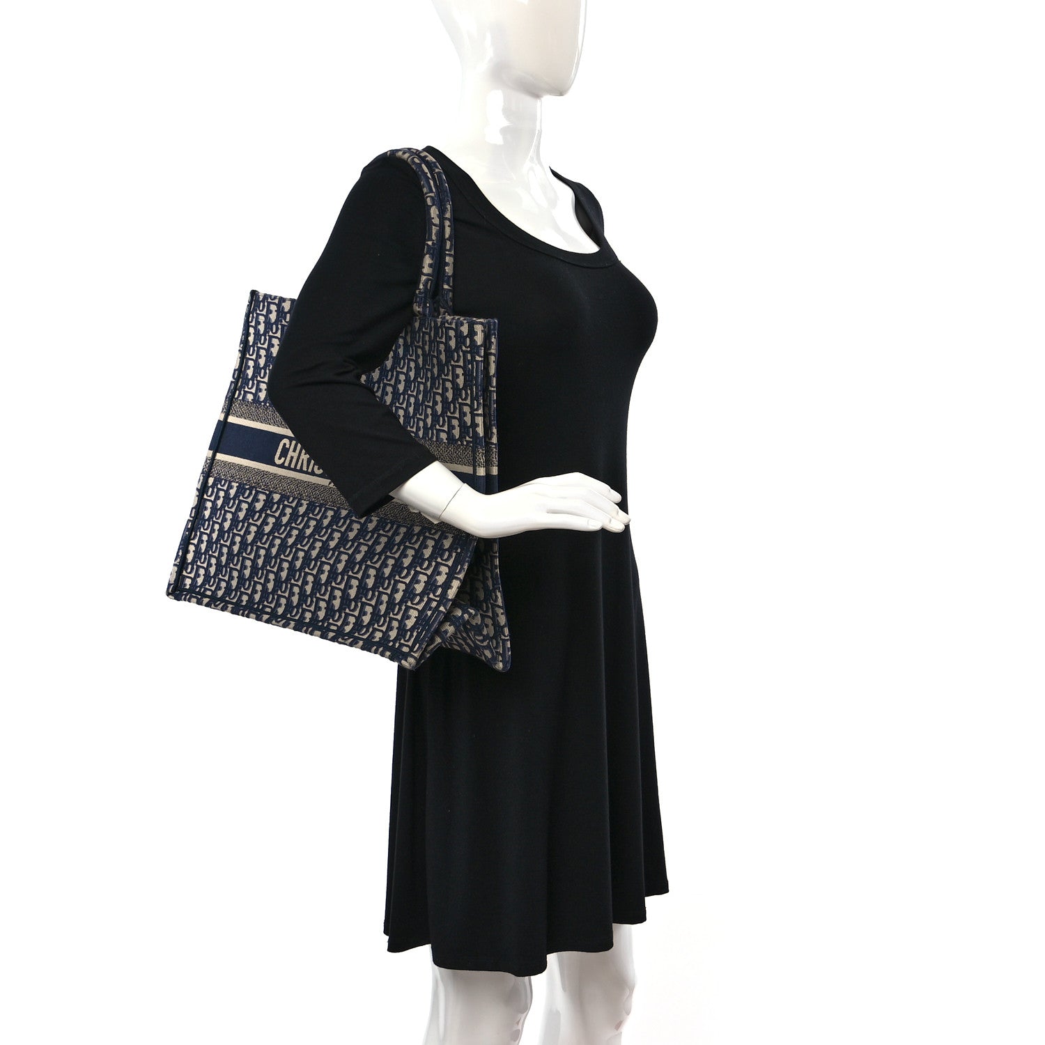 Christian Dior Oblique Large Book Tote Blue Multicolor 2 of 8