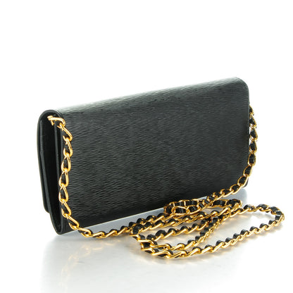 Prada Vitello Move Oro Chain Wallet Nero Black 3 of 7