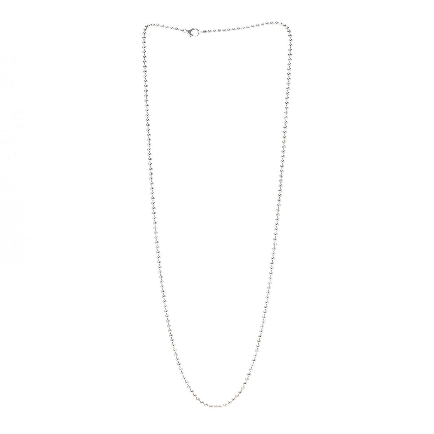 Sterling Silver 4mm Beads Necklace 24"