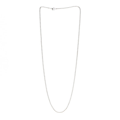 Tiffany Sterling Silver 4mm Beads Necklace 24" 3 of 5