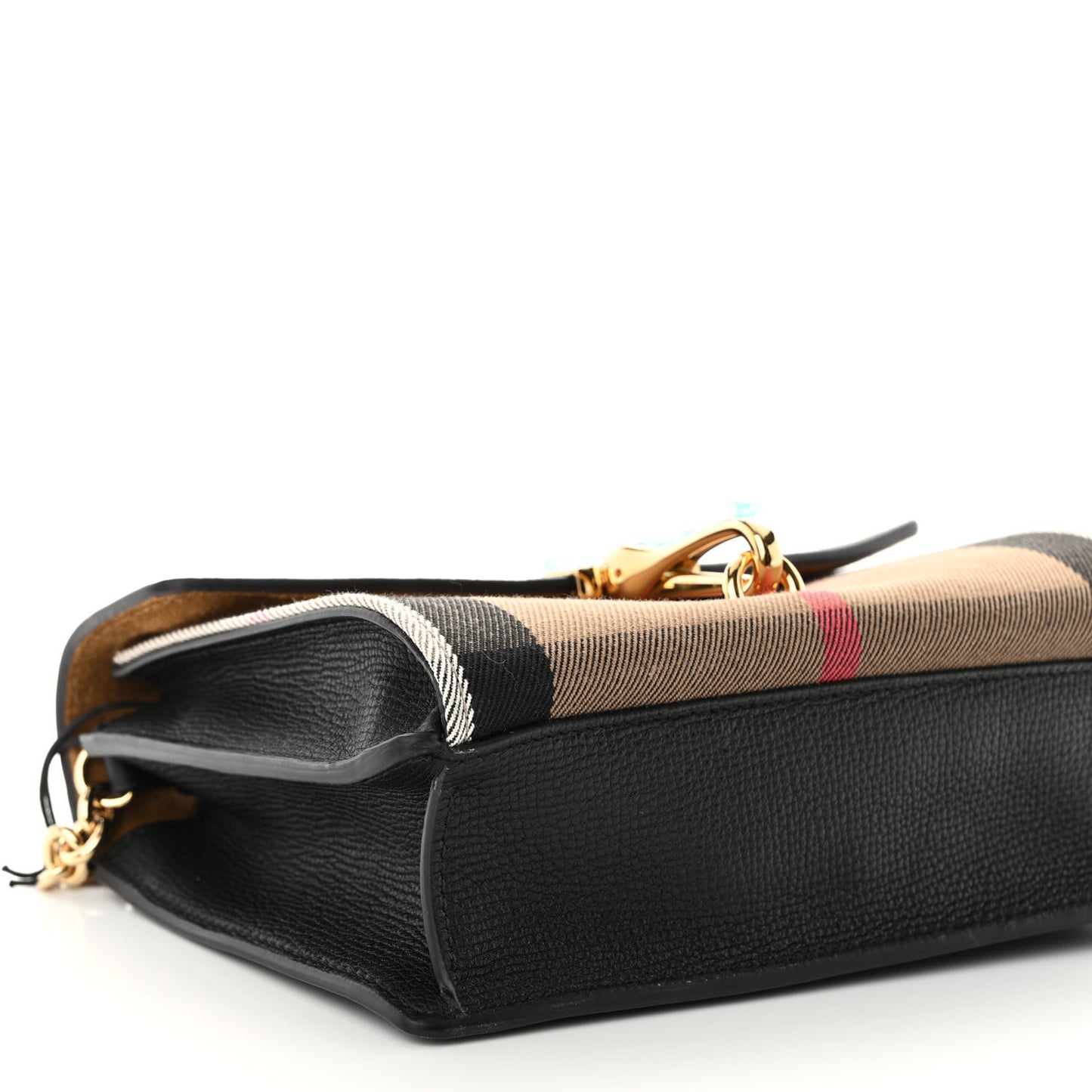 Derby Calfskin House Check Baby Macken Crossbody Bag Black