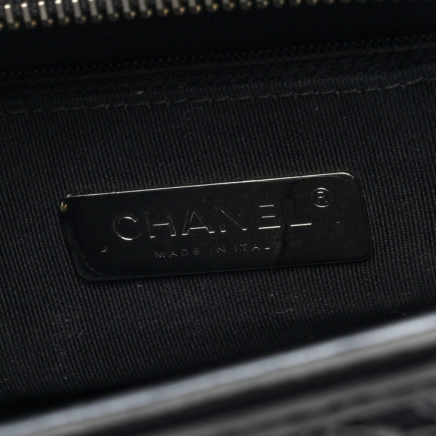 Chanel Calfskin Wool Felt Embossed Small Gabrielle Logo Hobo Black 6 of 9