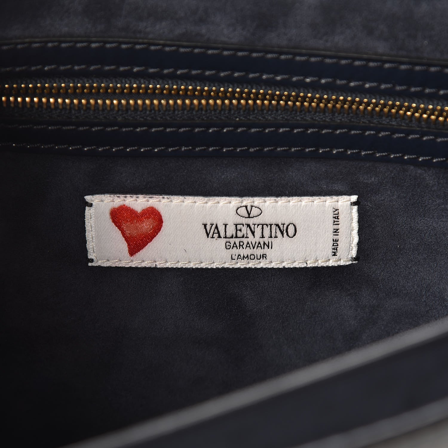 Valentino Garavani Patent L'Amour Rockstud Shoulder Bag Marine 6 of 12