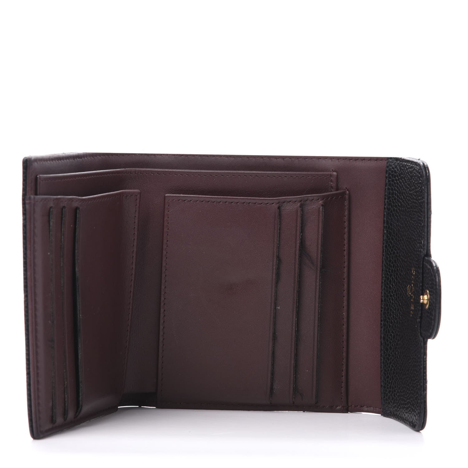 Chanel Caviar Quilted Compact Flap Wallet Black 5 of 13