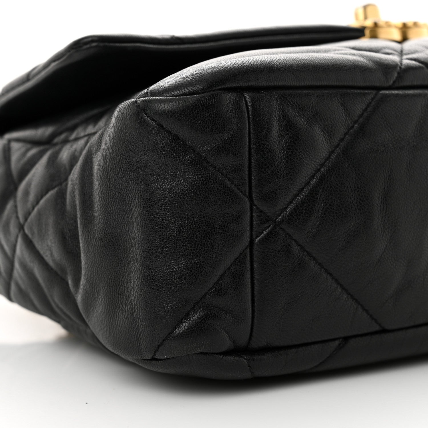 Chanel Goatskin Quilted Large Chanel 19 Flap Black 9 of 11