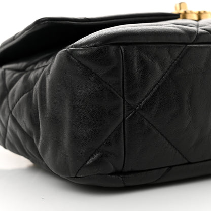Chanel Goatskin Quilted Large Chanel 19 Flap Black 9 of 11