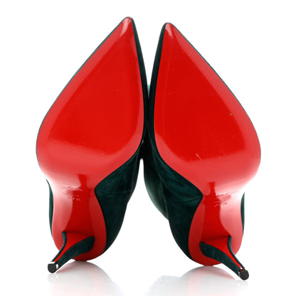 Christian Louboutin Veau Velours Astrilarge 100 Booties 37.5 Green 5 of 7