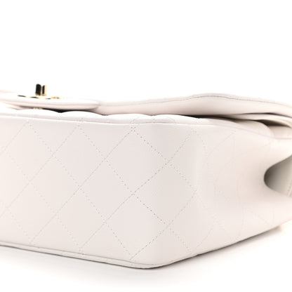 Chanel Caviar Quilted Jumbo Double Flap White 10 of 11