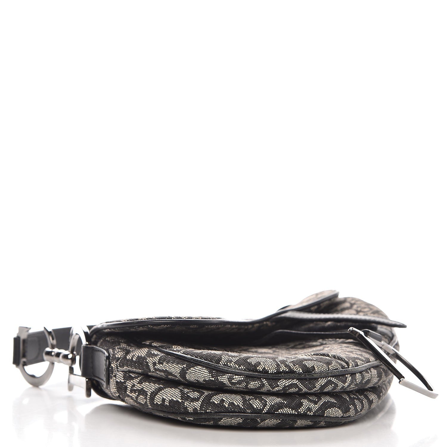 Christian Dior Monogram Saddle Bag Black 4 of 8