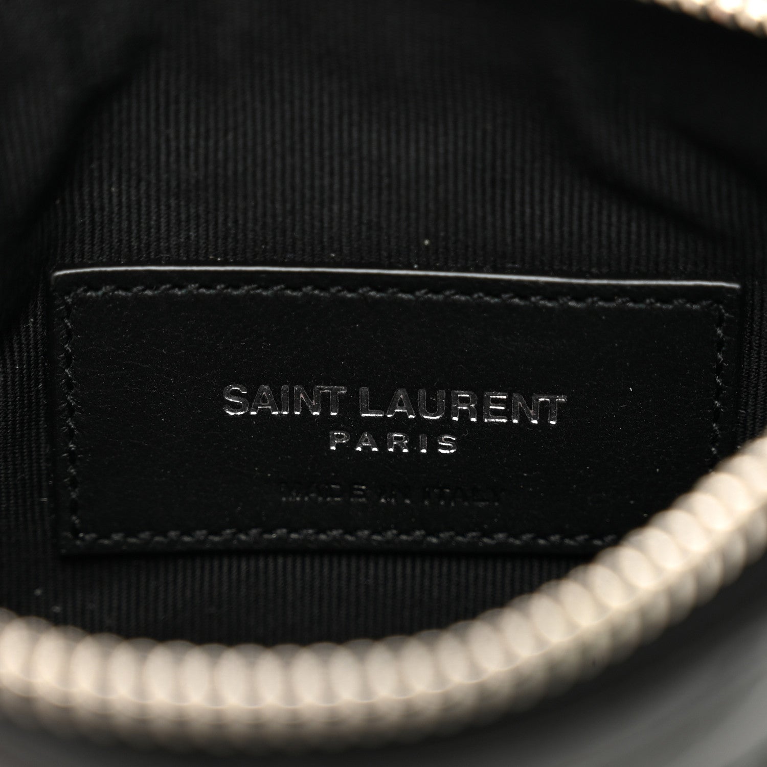 Saint Laurent Calfskin Matelasse Monogram Key Pouch Black 6 of 7