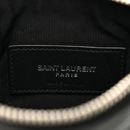 Saint Laurent Calfskin Matelasse Monogram Key Pouch Black 6 of 7