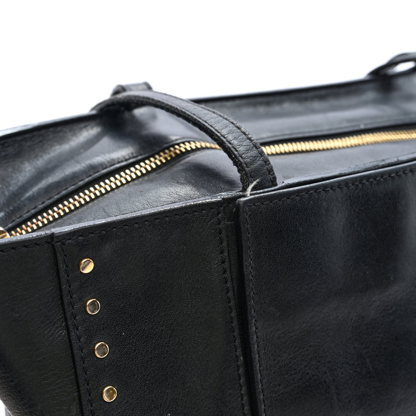 Calfskin Studded Isa Tote Black