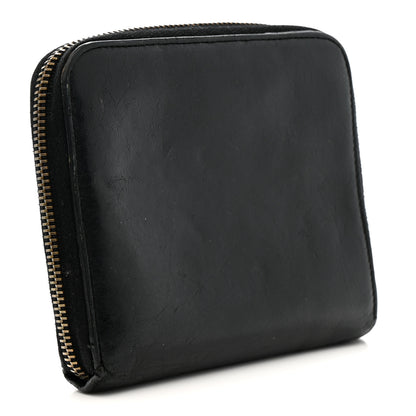 Balenciaga Agneau Classic Gold Hardware Compact Wallet Black 3 of 12