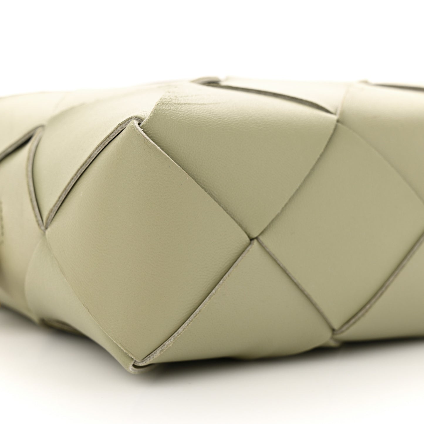 Lambskin Maxi Intreccio Small Cassette Camera Bag Travertine