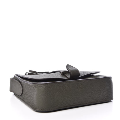 Hermes Taurillon Clemence Steve Pochette Vert De Gris 4 of 9