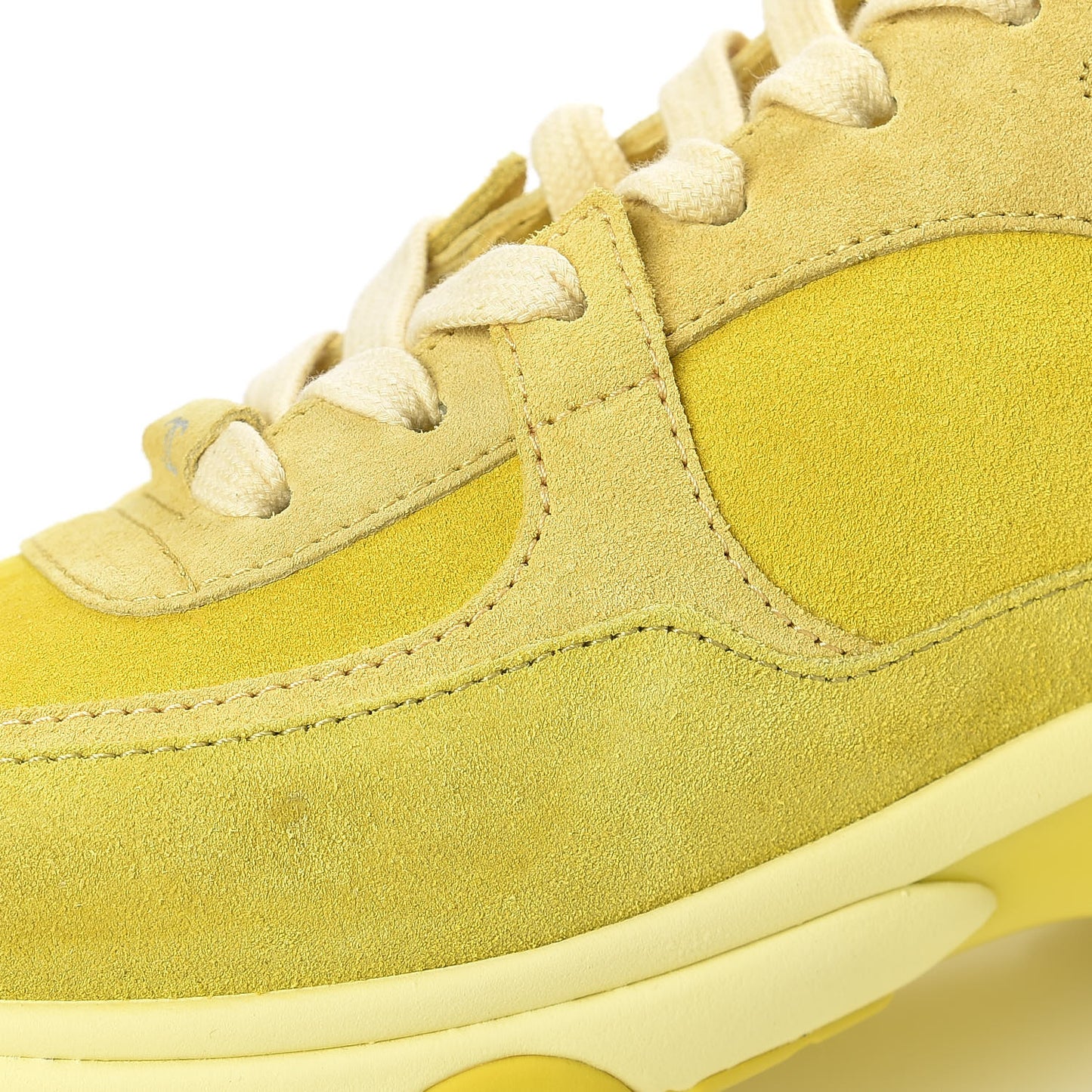 Suede Calfskin CC Sneakers 37 Yellow