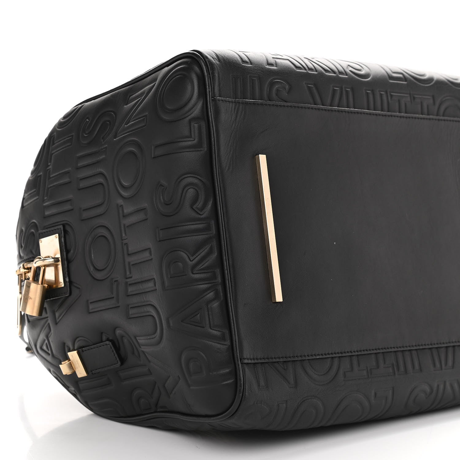 Louis Vuitton Calfskin Embossed Speedy Cube 30 Black 8 of 10