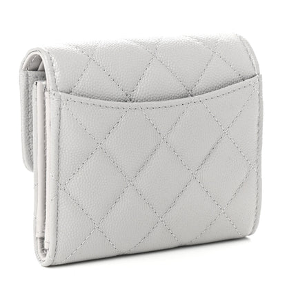 Chanel Caviar Quilted Small Flap Wallet Grey 2 of 8