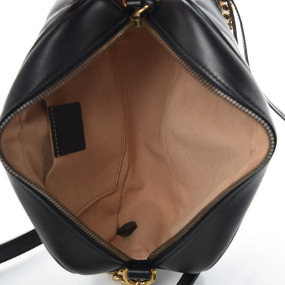 Gucci Calfskin Matelasse Small GG Marmont Chain Shoulder Bag Black 5 of 10