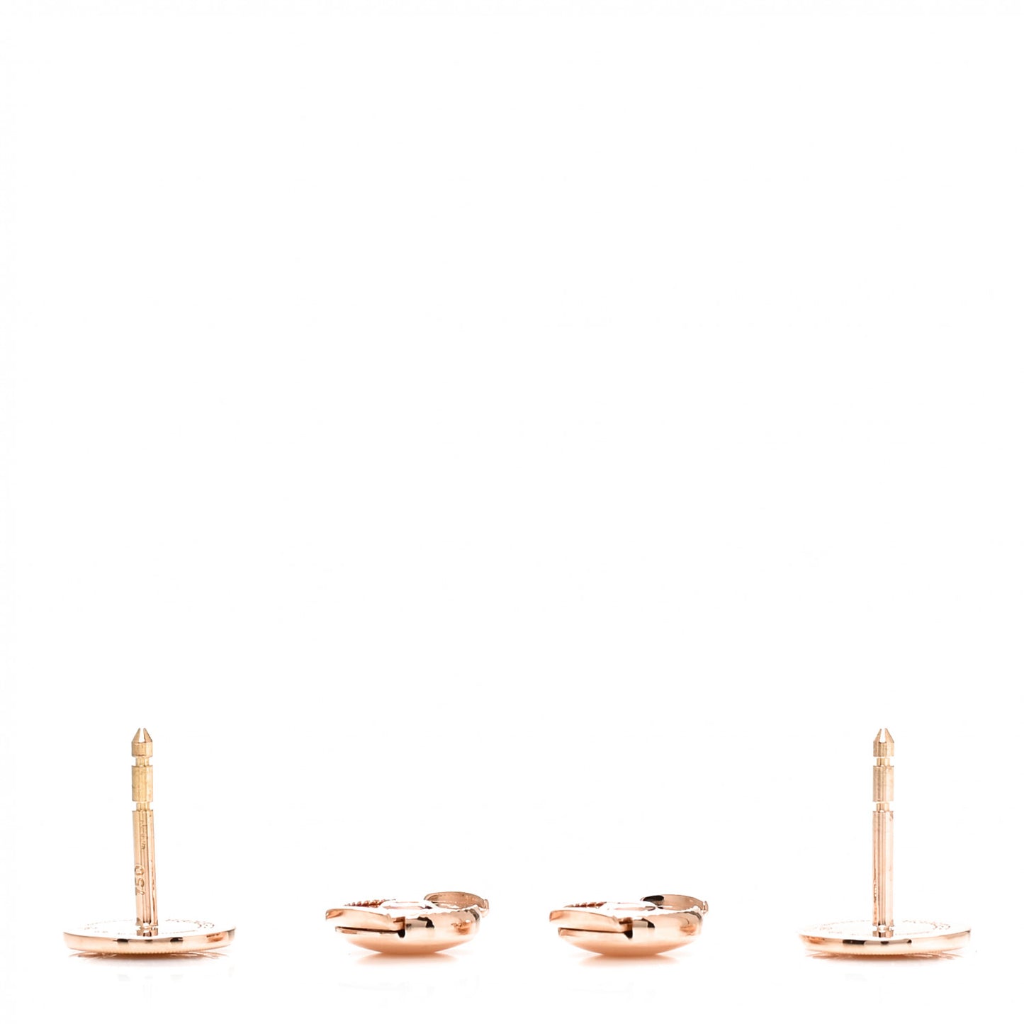 18K Rose Gold TPM Ex-Libris Stud Earrings