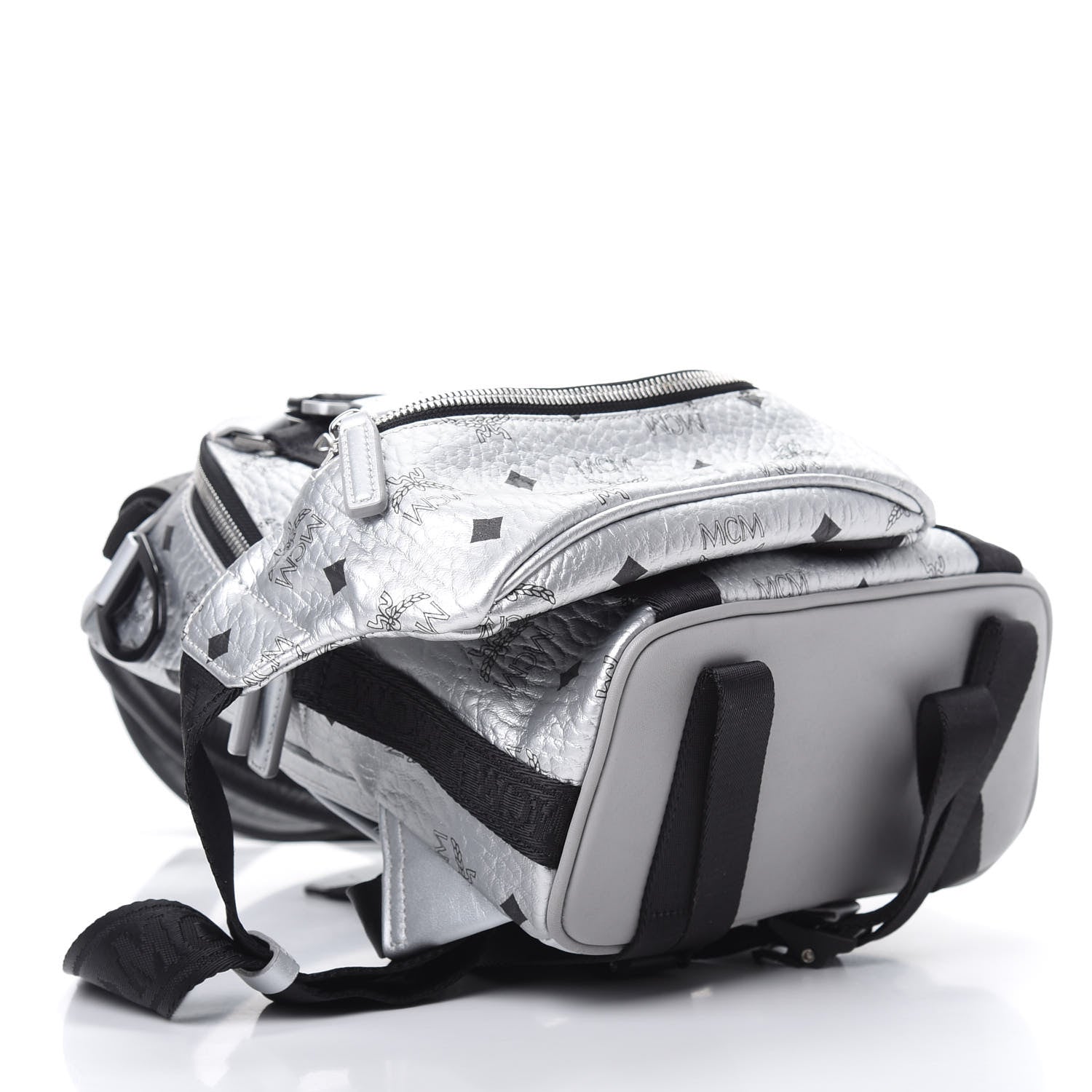 MCM Visetos Small Jemison Backpack Silver 3 of 10