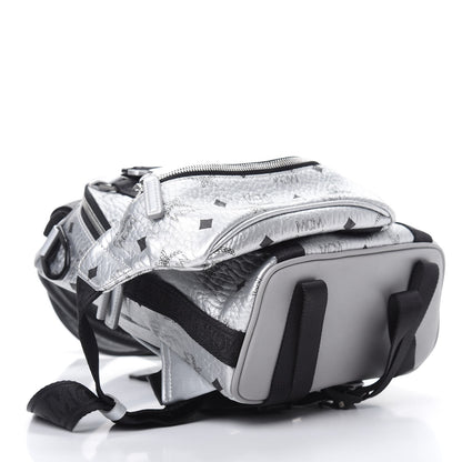 MCM Visetos Small Jemison Backpack Silver 3 of 10