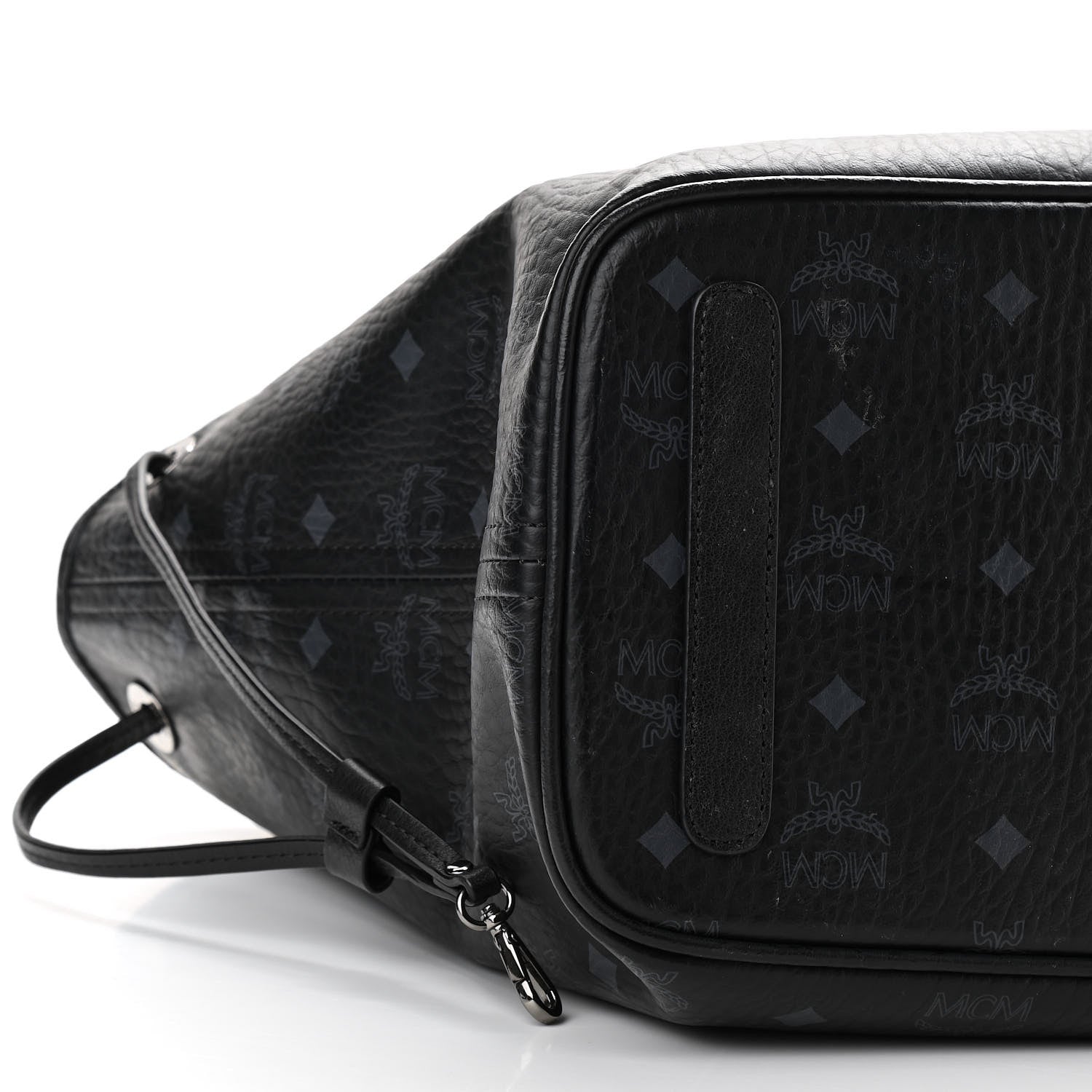 MCM Visetos Medium Liz Reversible Shopper Tote Black 8 of 18