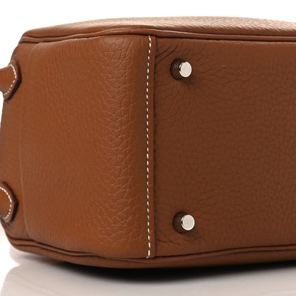 Hermes Taurillon Clemence Mini Lindy 20 Gold 8 of 10
