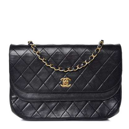 Chanel Lambskin Quilted Small Double Flap Black 1 of 9