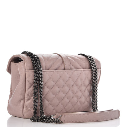 Saint Laurent Calfskin Tri-Quilt Monogram Medium College Bag Pink 4 of 9