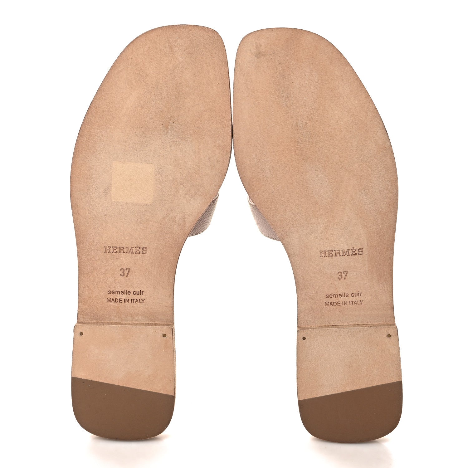 Hermes Epsom Oran Sandals 37 Rose Pale 5 of 8