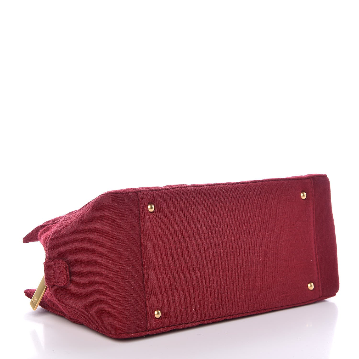 Chanel Jersey Quilted Petite Timeless Tote PTT Dark Red 4 of 10