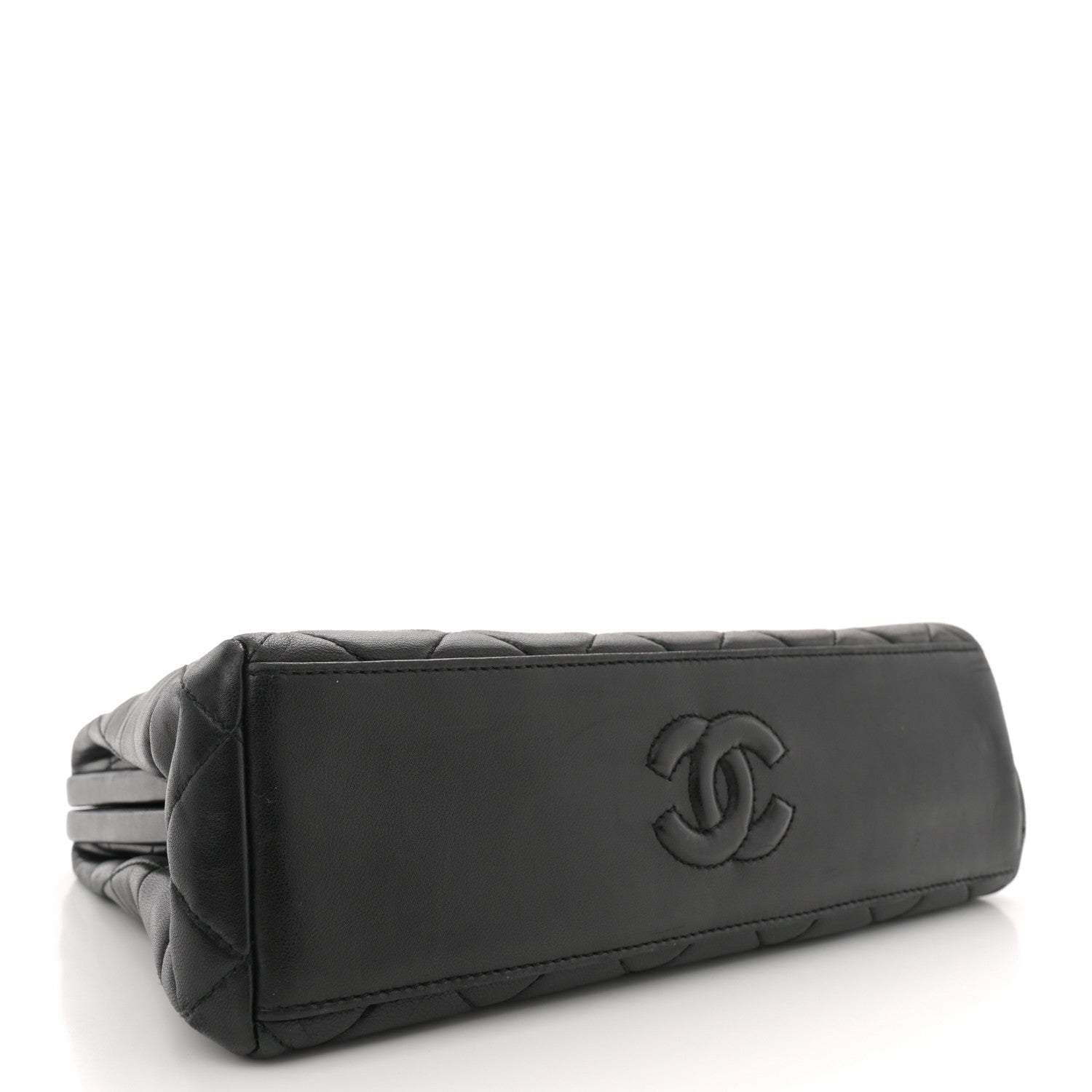 Chanel Lambskin Quilted Small Kisslock Bag Black 4 of 11