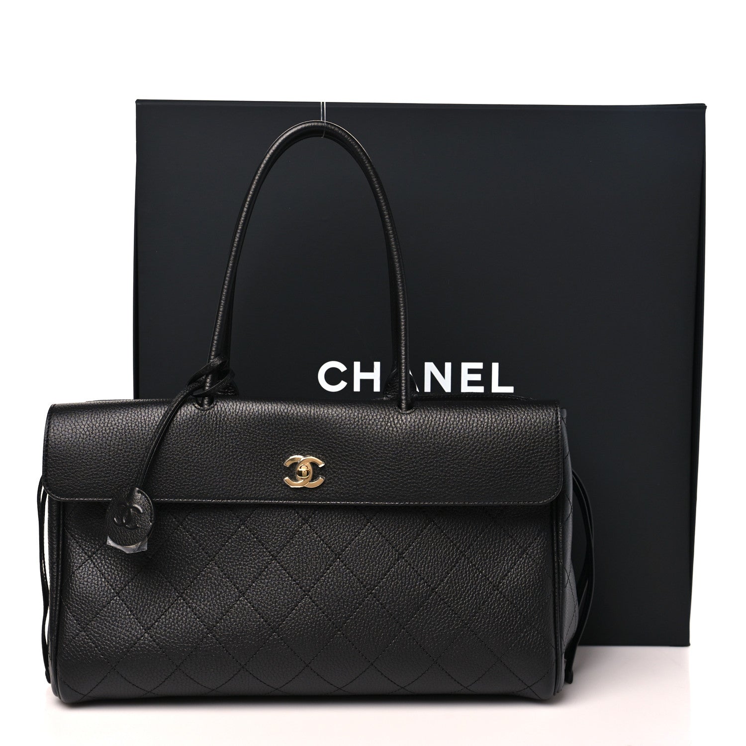Chanel Grained Calfskin Stitched Urban Essentials Large Shopping Bag Black 11 of 11