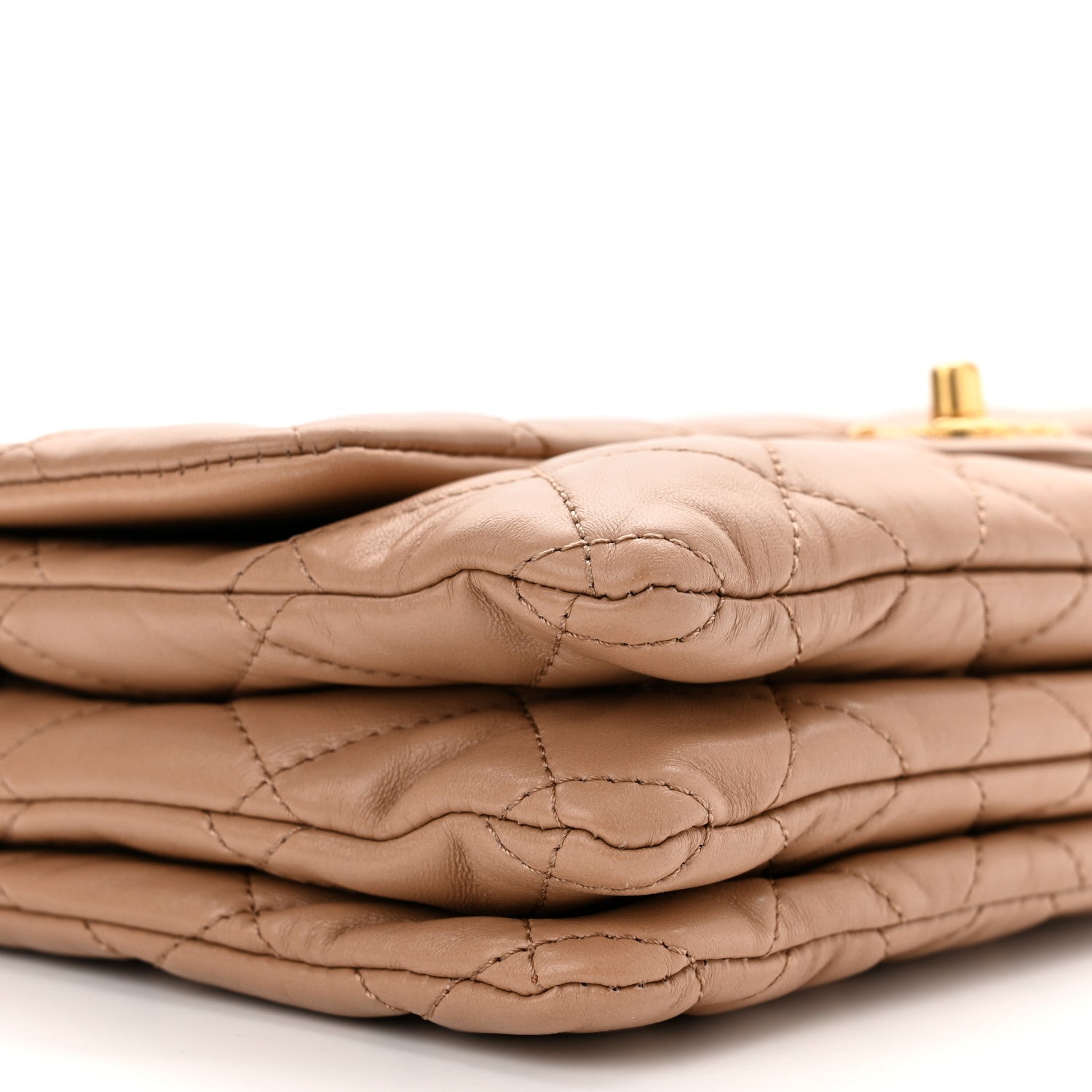 Chanel Lambskin Quilted Medium Pillow Crush Flap Beige 9 of 10