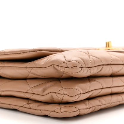 Chanel Lambskin Quilted Medium Pillow Crush Flap Beige 9 of 10