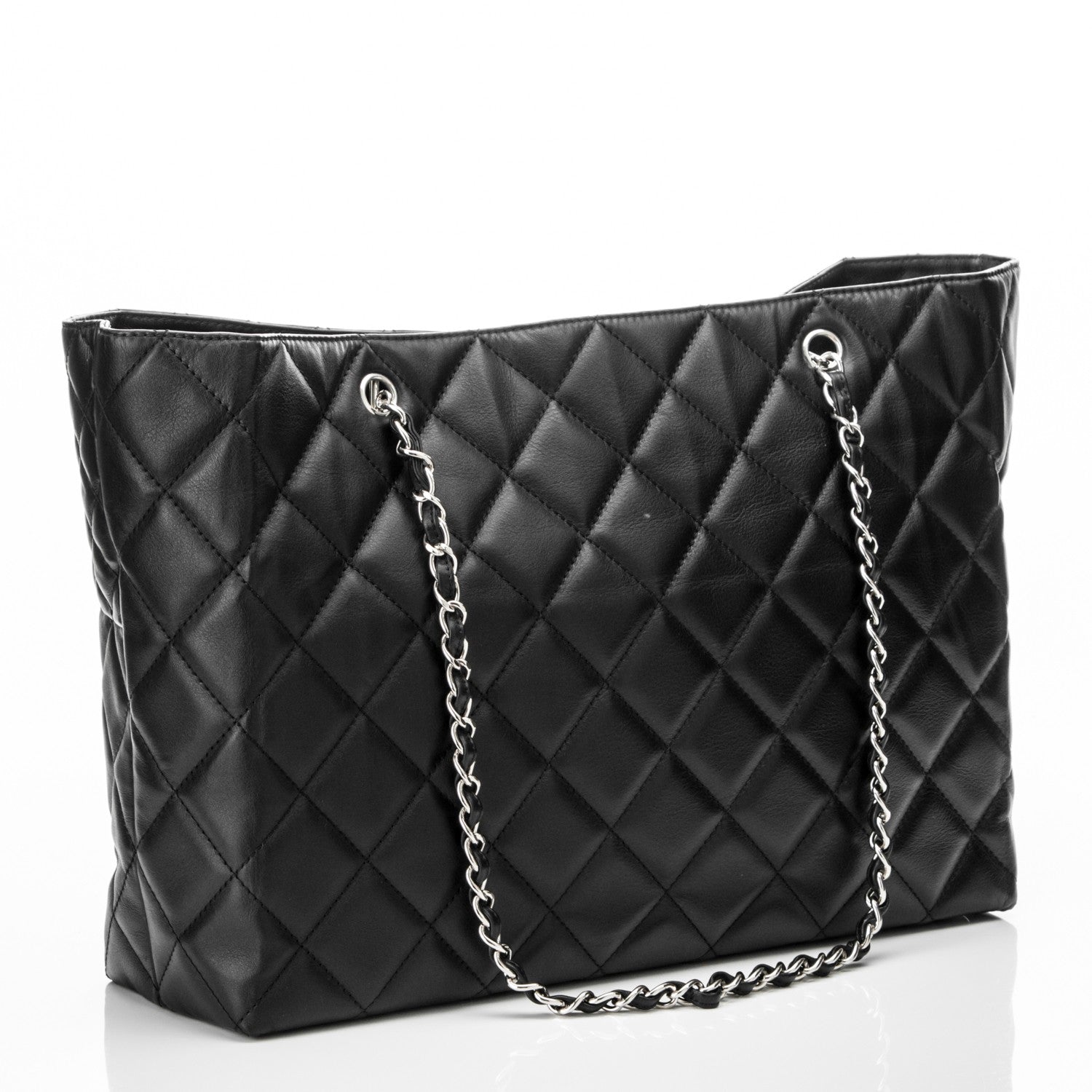 Chanel Calfskin Quilted Large In The Business Tote Black 3 of 7